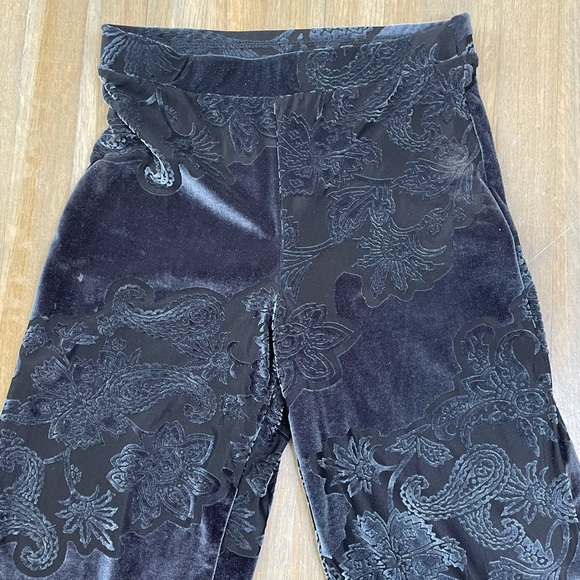 Velvet blue and black pants - Picture 4 of 5
